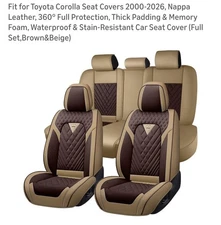 Car Seat Covers For Toyota Corolla 2000-2026, Full set 5 se or front seat 2PCS