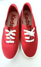 NEW Women's/Girl's KEDS size 6 Champion Canvas Lace Up RED Blue Tag Sneaker