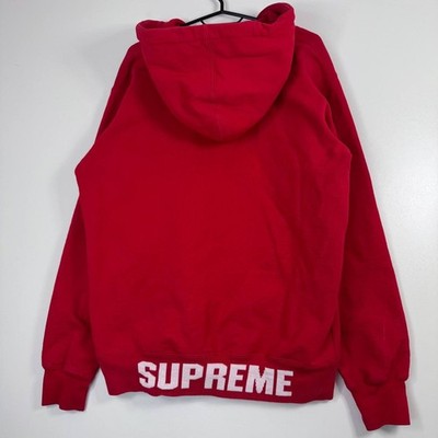 Supreme Zip Up Hoodie Red Box Logo Back Print Made In Canada Mens
