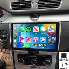4+64GB Autoradio Android15 Apple Carplay GPS Navi RDS Für VW Passat B6 B7 CC Kam