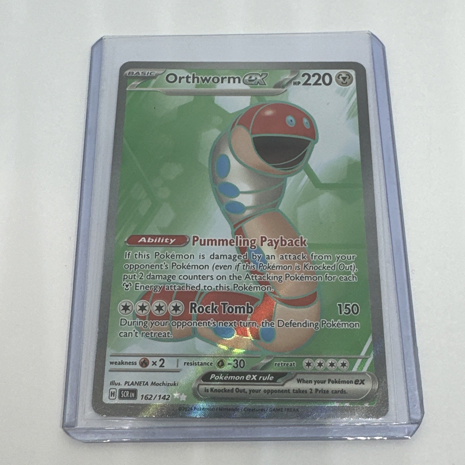 Orthworm ex - 162/142 - Pokemon TCG Stellar Crown (2024) - LP - Full Art - HOLO