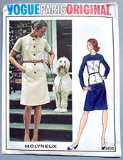 VOGUE PARIS ORIGINAL MOLYNEUX #2832 UN-CUT/COMPLETE SZ. 10