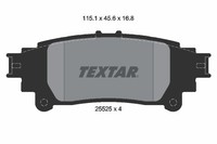 Bremsbelagsatz FÜR Lexus GS ( L1 ), Lexus IS III ( E3 ) - Textar 2552501