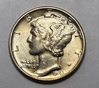 1943  Mercury Dime AU Silver (W27)