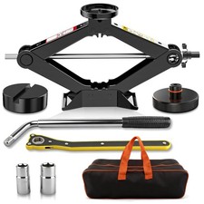 Wagenheber 1.5t Gummipolster Ratschenschlüssel Autoheber Teleskop