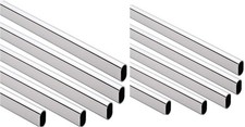 10-Case ProPack: 98-7/16" Oval Closet Rods - Heavy-Duty Polished Chrome Steel fo