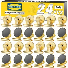 24 Pack Magnetic Clips Heavy Duty, Strong Magnet Clips for Fridge Refrigerator