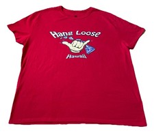 Hang Loose Maui Hawaii Surf Wear T-Shirt Men s XL Red Hanes Beach Graphic