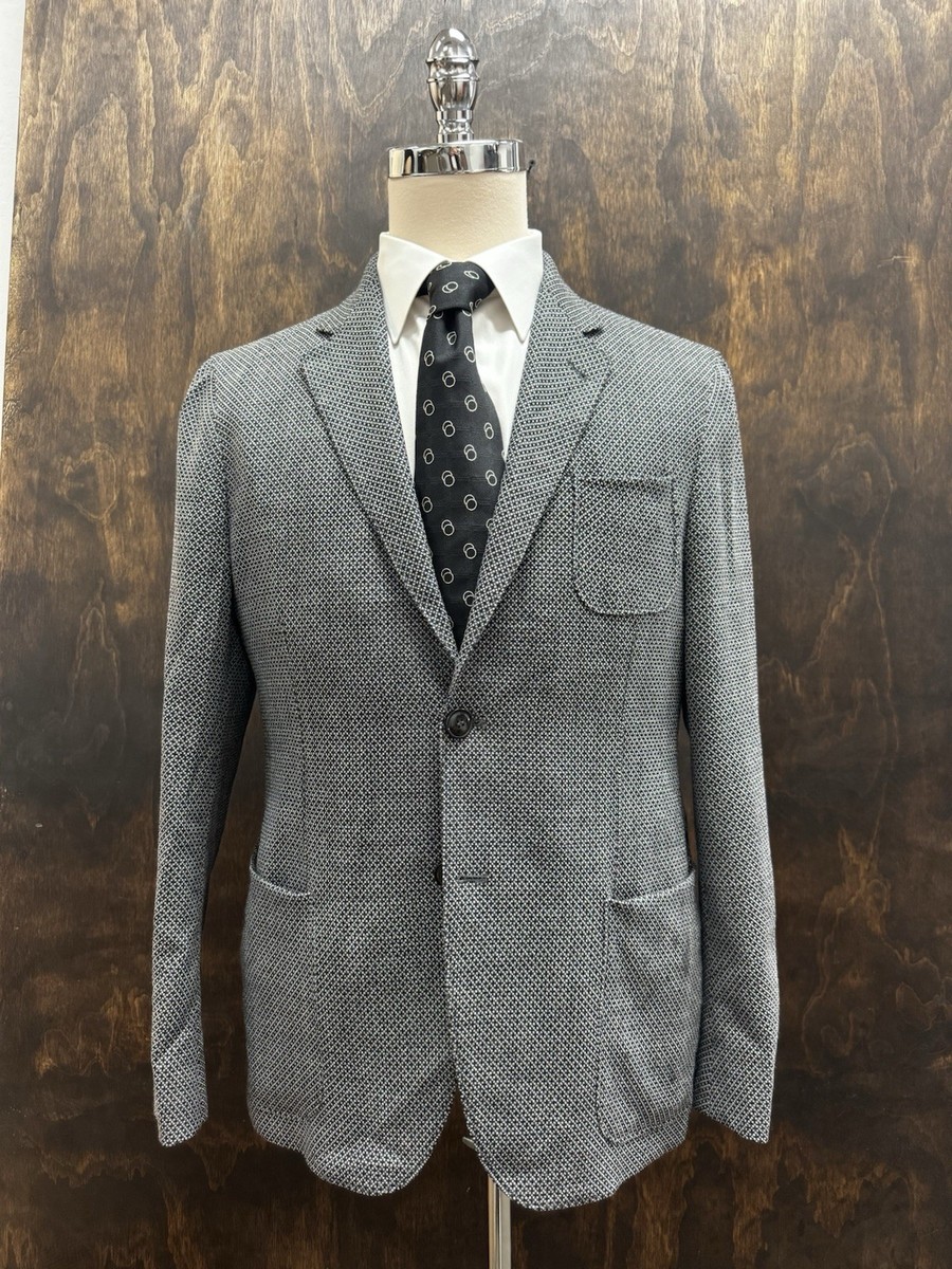 イタリア製 GIORGIO ARMANI アラベスク パイル ジャケット Giorgio Armani Black Label Made in Italy Textured Nailhead Upton
