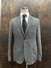 Giorgio Armani Black Label Made in Italy Textured Nailhead Upton Jacket Size 44R