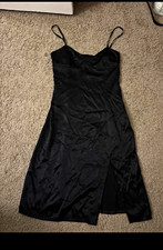 Marc Jacobs Black Solid Spaghetti Strap Full Slip Dress Women s Regular Size 8