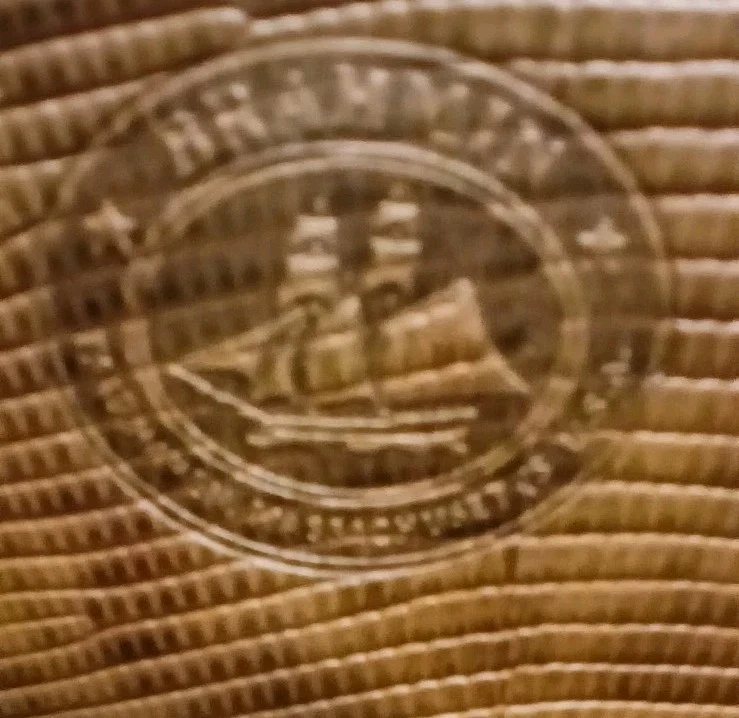 Billetera Brahmin de colección triple pliegue chequera cuero en relieve cocodrilo Foto 4 de 4