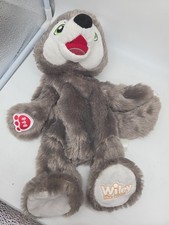 Build A Bear Wiley the Wolf Plush 15" Great Wolf Lodge Grey Unstuffed