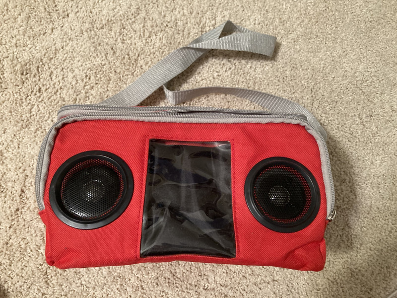 Vintage Red  Boombox Lunch Box ipod?? port