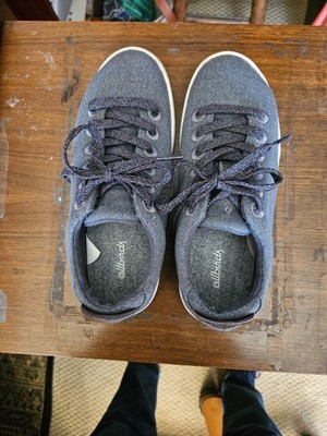Size 7 Women's Allbirds Wool Piper Grey Lace Up Casual Sneakers