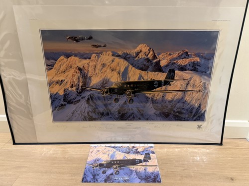 WW2 Robert Taylor Aviation Art Print Special Duties Knights Cross Signed New - Picture 2 of 16