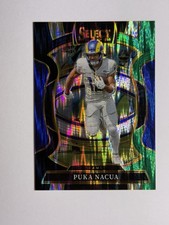 Puka Nacua Black Green Shock Prizm #21 Select 2025 Rams Concourse