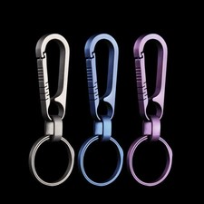 1PC Titanium Alloy Keychain Carabiner Backpack Hanging Buckle Outdoor EDC Tool
