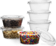 Condiment Sauce Cups with Lids, 3.25 Oz Portion, 200 Sets