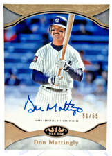 2020 Topps Tier One Don Marringly On-Card Auto Autograph #51/65 Yankees