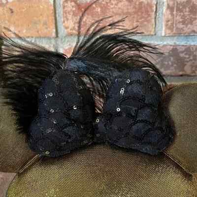 NWT Disney Park Mickey Minnie Gold Ears Sequined Bow Feather s-l400.jpg main image 2