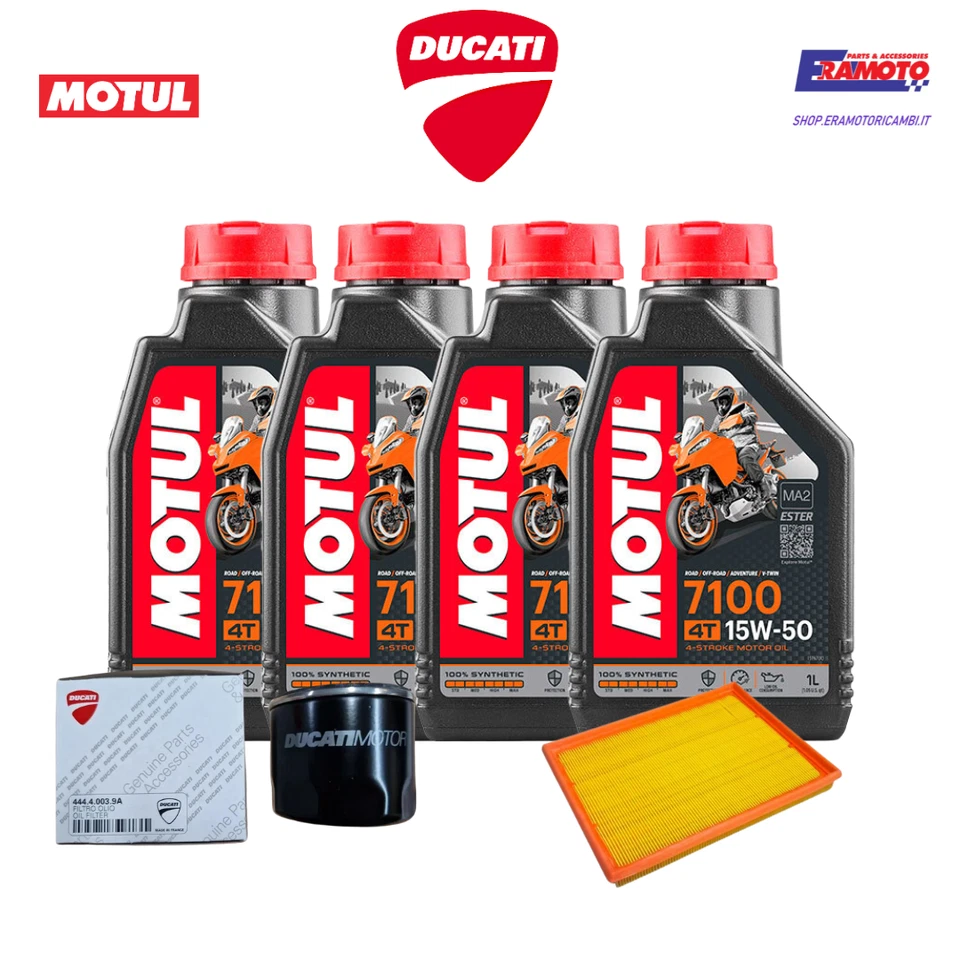 Oil Change Kit 15W50 + Original Filters For DUCATI MONSTER 400 620 02-07 - Image 2 of 4