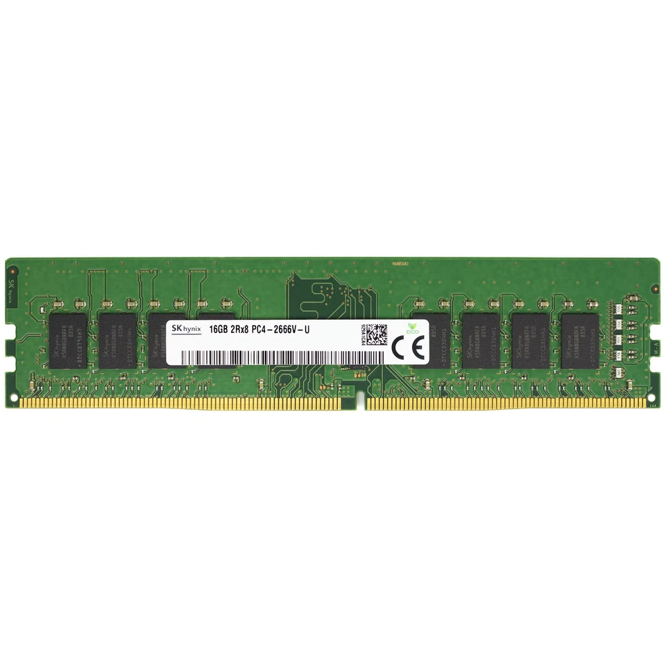 Hynix 16 Go DDR4 2666 MHz PC4-21300 DIMM 288 Broches 2Rx8 Mémoire De Bureau RAM - Photo 1/1