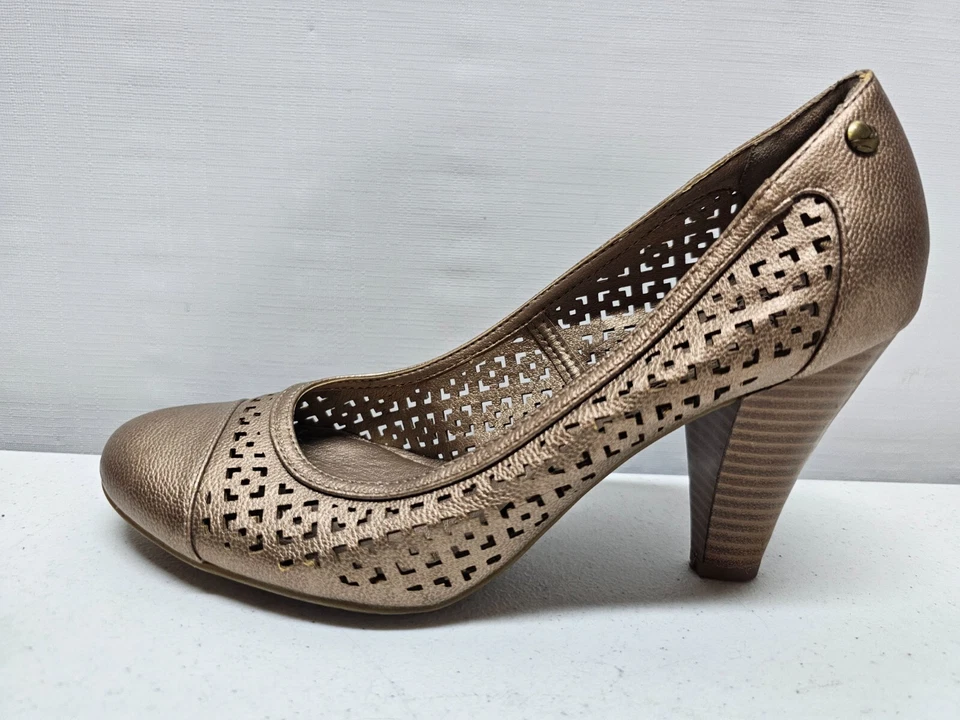 Туфли-лодочки Life Stride женские размер 9 Velocity бронзовые с эффектом памяти на каблуке 3,5 дюйма - Изображение 2 из 4