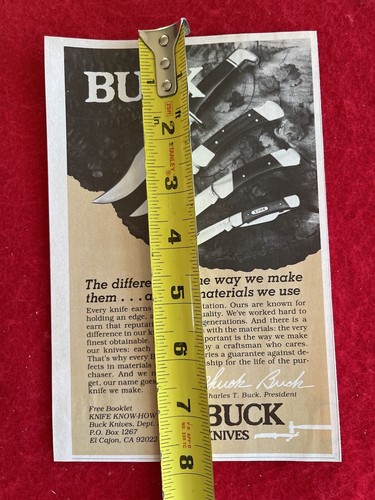 Vintage 1980 Print Ad Buck Knives Knife The Difference Is The Way We Make Them - Picture 6 of 7