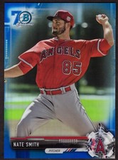 Nate Smith LA Angels: 2017 Topps Bowman Chrome 70th Blue Refractor BCP93 NRMT