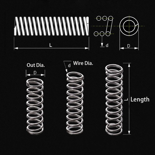 Compression Spring Various Size 0.3mm-1.2mm Wire Diameter & 120mm-200mm Length - Picture 3 of 6
