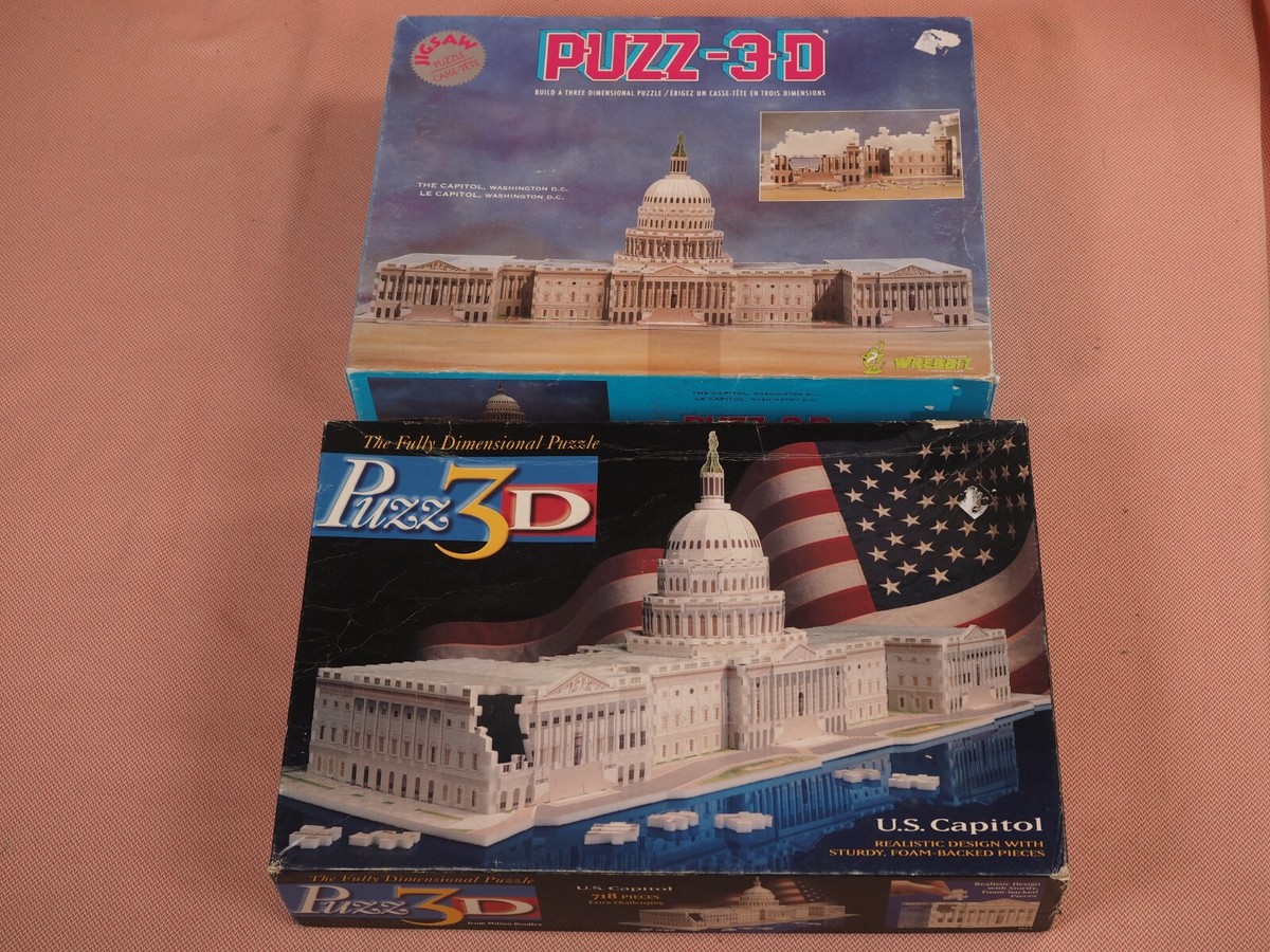 Lot of Two PUZZ 3D US CAPITOL Washington D.C. Puzzle 690