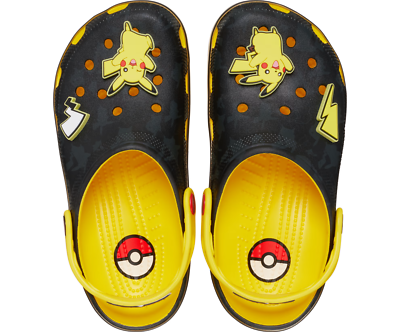 Crocs X Pokemon Pikachu Classic Clog Black Yellow Jibbitz  display picture 1