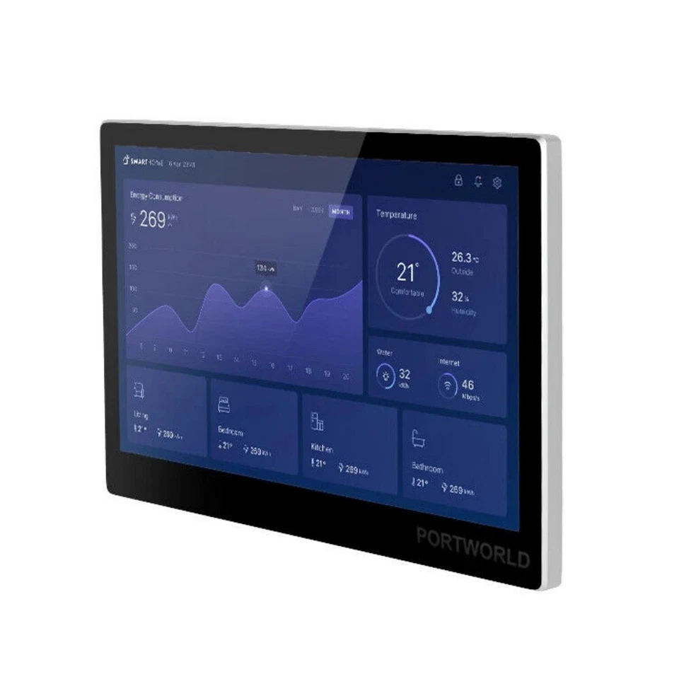 In Wall Mount Smart Home Tablet 10inch 500nit LCD 2GB+32GB Android Tablet - Image 4 of 4