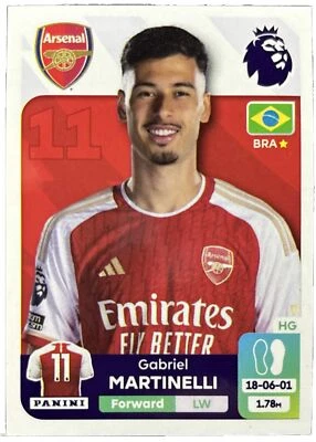 Panini Premier League 2024 - # 70 - GABRIEL MARTINELLI - Arsenal