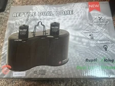 REPTI KING Reptile Dual Dome Combo Design Lamp Fixture for Reptiles-Max 160Watts