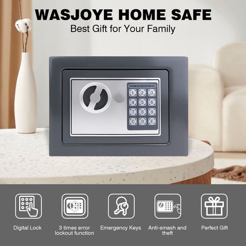 4.6-16L DIGITAL STEEL SAFE ELECTRONIC SECURITY HOME OFFICE MONEY CASH ...