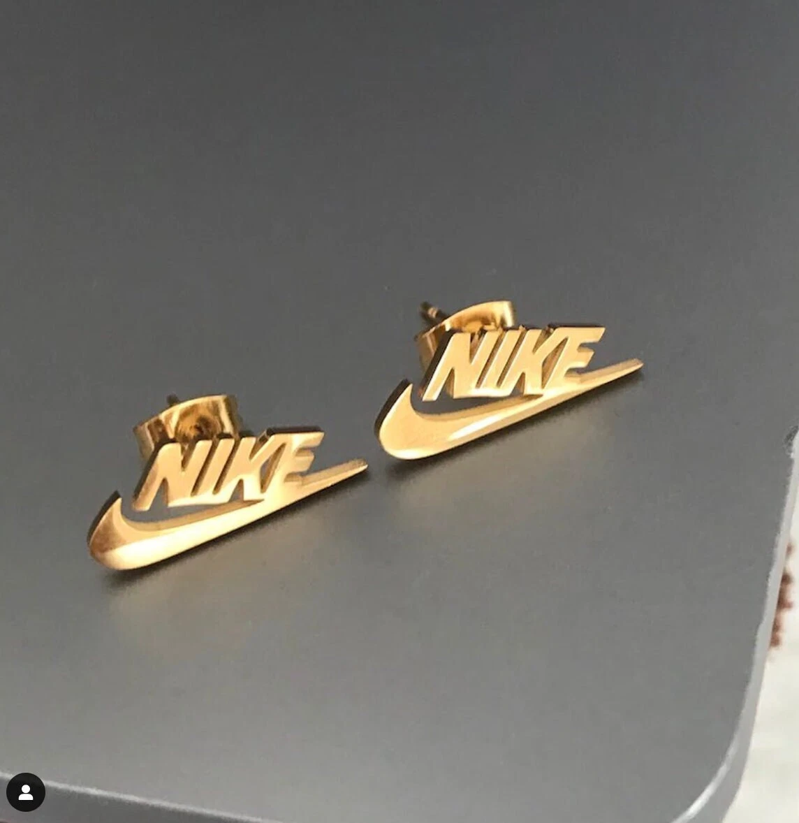 Nike Swoosh - Plated Metal Stud Earrings, For or Women | eBay