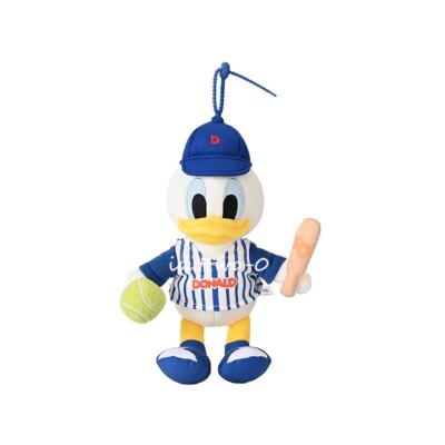 Baseball Donald Duck Disney Plush Toy Doll Bag Charm Keychain Keyring 9''-a9a