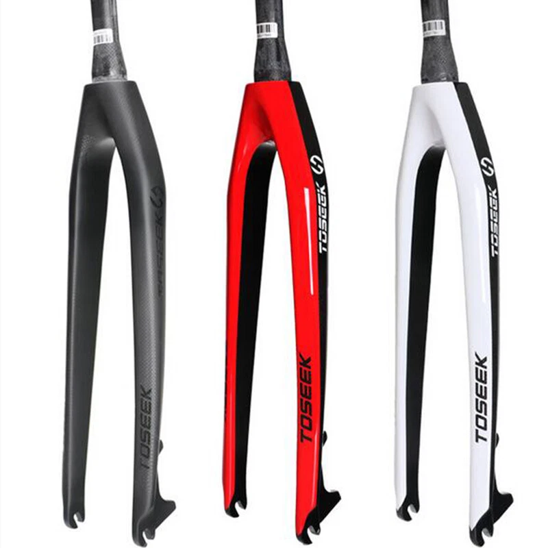 Full Carbon Fork Mountain Bike Tapered Steerer TOSEEK Tube Rigid