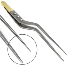 YASARGIL MICRO BAYONET FORCEPS 7" NEURO SURGICAL INSTRUMENTS WITH GOLD HANDLE