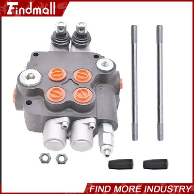 Hydraulic Control Valve Double Acting 21 GPM 3600 PSI SAE Ports 2 Spool