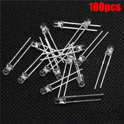 100Pcs 3Mm Led 850Nm Lamp Ir Infrared High Power Ic New ia