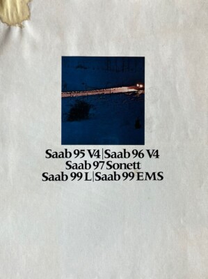 Saab 95 96 97 Sonett 99 L Prospekt Schwedisch