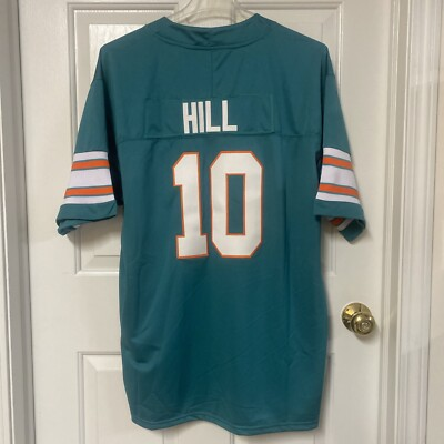 #ad #ad Tyreek Hill Custom Embroidered Miami Men’s Size XL Home Football Jersey $29.00