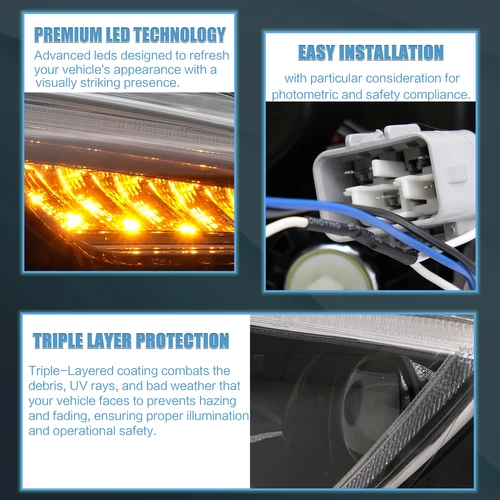 VLAND LED Headlights For Toyota 86 / Subaru BRZ 2012-2020 Sequential Indicators - Picture 3 of 9