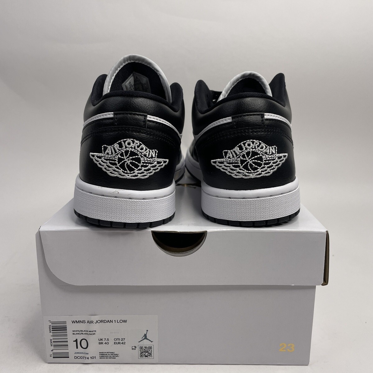 ☆Nike☆ Air Jordan 1 Low W Black White DC0774101 DC0774-101 DC0774-101 Nike Air Jordan 1 Low White Black Panda (Women's