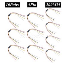 10Pairs JST 4-Pin SM Plug Male and Female Connctor Adapter Cable 200mm Wire