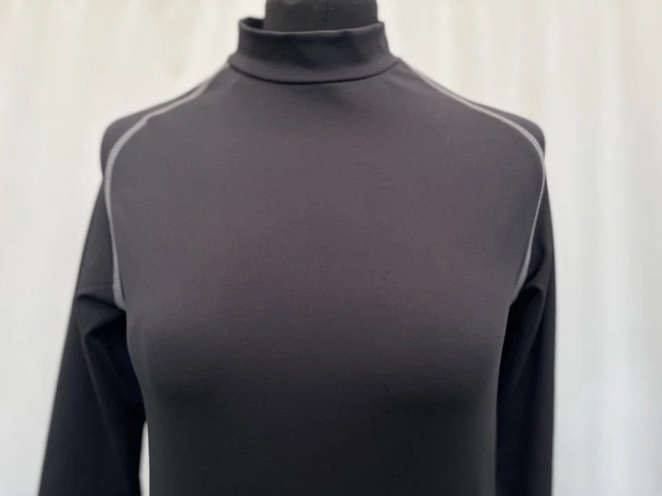 Rhino Men's Black Long Sleeve Base Layer S/M Polyester Blend - Image 2 of 4