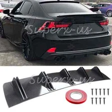 For Lexus IS250 IS350 F Sport Rear Diffuser Bumper Lip Spoiler Splitter Carbon